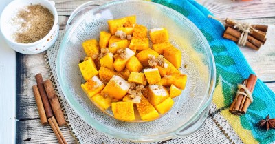 Запеченная тыква в микроволновке кусочками с медом