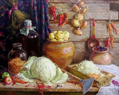 Сладкая квашеная капуста с яблоками