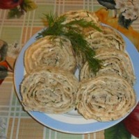 Рулет из лаваша с куриной начинкой