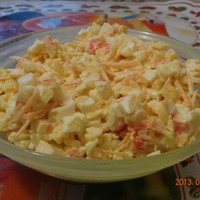 Салат с крабов палочками и кукурузой картинки Салат с крабов палочками и кукурузой картинки