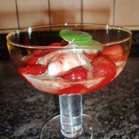 Сандэ мороженое с клубникой по-царски
