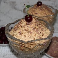 Крем с вишней и вареной сгущенкой