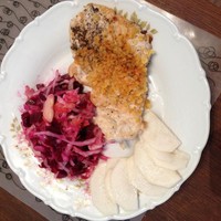 Куриное филе в панировке из чечевицы