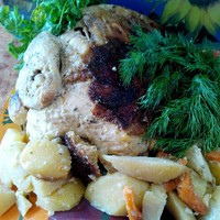 Курица в мультиварке в рукаве