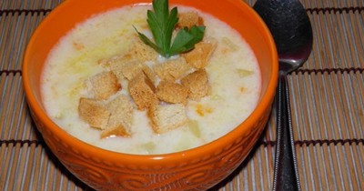 Суп в мультиварке рис с сыром
