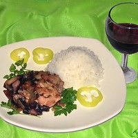 Курица в красном вине