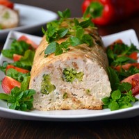 Рулет из куриного фарша в духовке