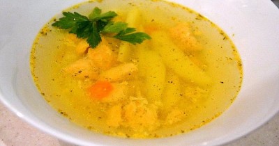 Легкий суп из филе семги