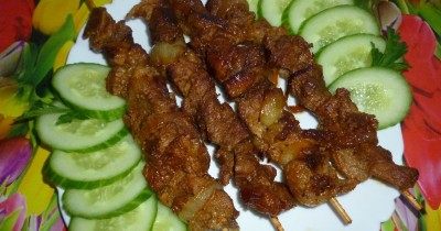 Быстрый шашлычок на сковороде