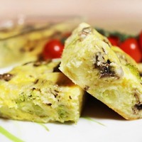 Запеканка из брокколи с грибами и сыром