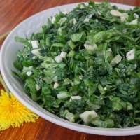 Весенний салат из крапивы с яйцом