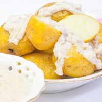 Картофель в рукаве с соусом Бешамель