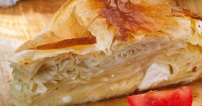 Гибаница быстрый сербский пирог с творогом и сыром