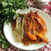 Вяленый болгарский перец в духовке