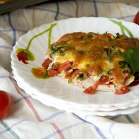 Отбивные с помидором и сыром в духовке