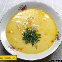 Кукурузный суп пюре с курицей
