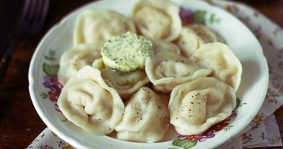 Картофельные пельмени с картошкой и луком