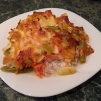Куриный стейк в духовке с овощами