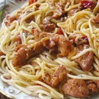 Макароны с курицей в мультиварке