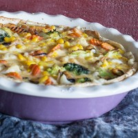 Киш лорен с итальянской овощной смесью