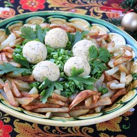 Салат гнездо глухаря с грибами