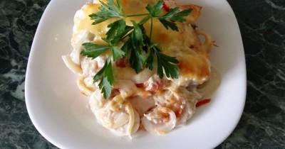 Куриная грудка в шубке под сыром