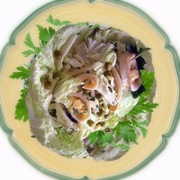 Салат кальмары пекинская капуста