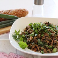 Чечевица с зелёным луком