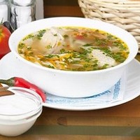 Рисовый суп с курицей