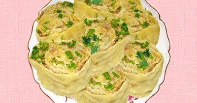 Ленивые пельмени с капустой и мясом