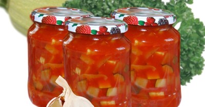Кабачки без стерилизации с кетчупом
