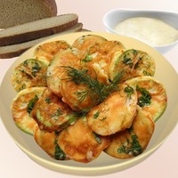 Кабачки в кляре с чесноком