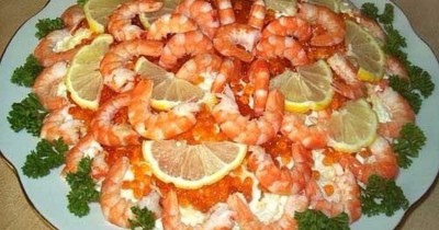 Салат Нептун крабовые палочки икра