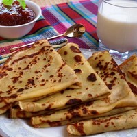 Блины на молоке и кипятке тонкие