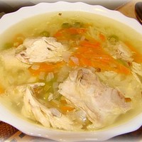 Вкусный суп с курицей и вермишелью