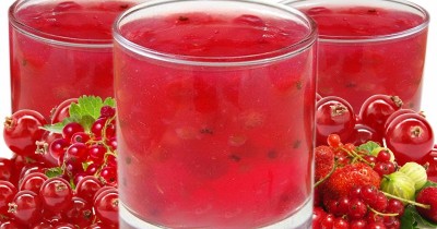 Кисель из замороженных ягод красной смородины