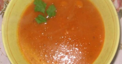 Томатный суп с тыквой