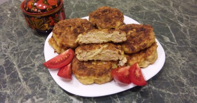 Кабачковые котлеты с мясным фаршем