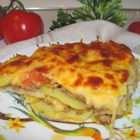 Картофельная лазанья с фаршем в духовке