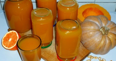 Сок тыквенный с апельсином на зиму