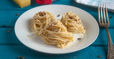 Гнезда Макароны с говядиной а-ля болоньезе