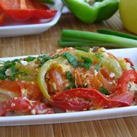 Горбуша с овощами в духовке