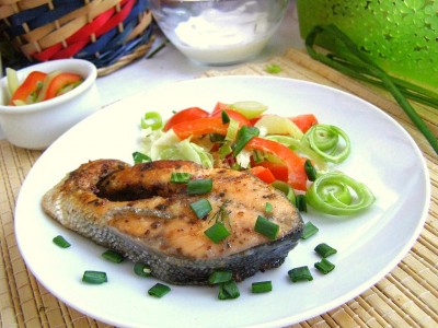 Горбуша жареная в панировке