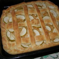 Яблочный пирог с яблоками из дрожжевого теста