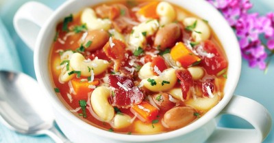 Суп с рожками и картошкой