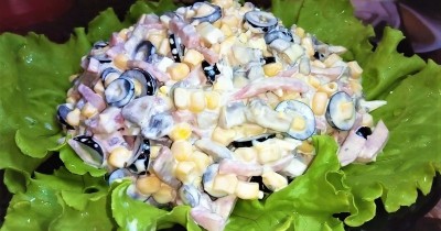 Салат Пятерочка с ветчиной