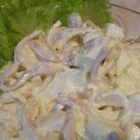 Салат кальмар яйцо сыр плавленый