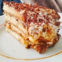 Торт с черносливом и орехами