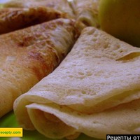 Сладкие постные блины на воде без яиц