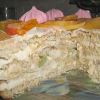Быстрый торт творожно-фруктовый